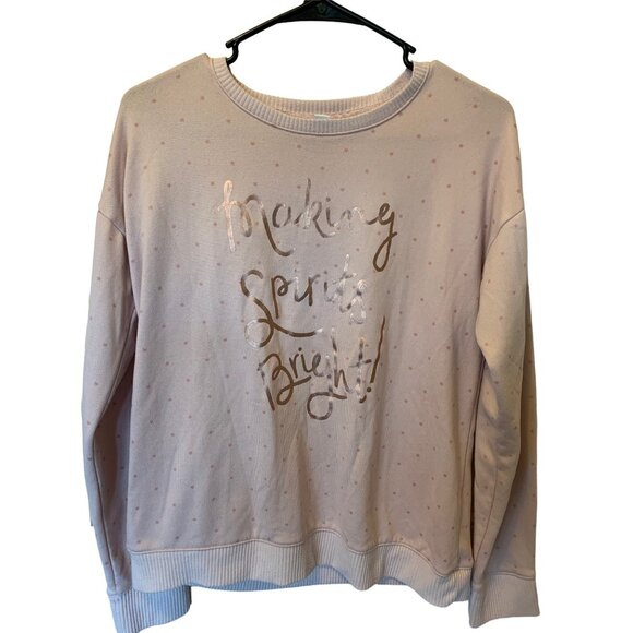 Pink Making Spirits Bright 2pc Sleepwear Set sz Small - Picture 3 of 8